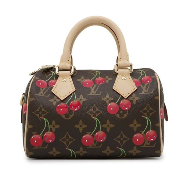 Pre-owned Louis Vuitton Takashi Murakami Monogram Cherry Speedy Bandouliere 20 Brown