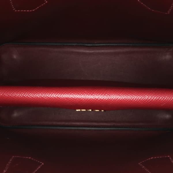 Pre-owned Prada Medium Saffiano Cuir Double Satchel Red