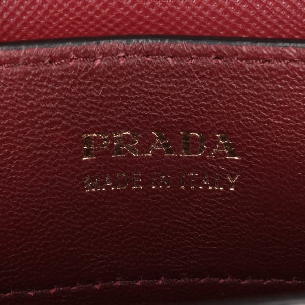Pre-owned Prada Medium Saffiano Cuir Double Satchel Red
