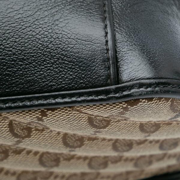 Pre-owned Gucci GG Marmont Matelasse Canvas Top Handle Bag Brown