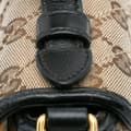 Miniatyrbilde 9 av 10: Pre-owned Gucci GG Marmont Matelasse Canvas Top Handle Bag Brown