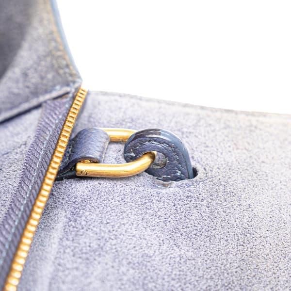 Pre-owned Celine Nano Grained Calfskin Belt Bag Blue