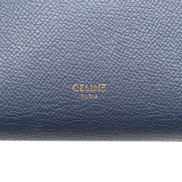 Pre-owned Celine Nano Grained Calfskin Belt Bag Blue