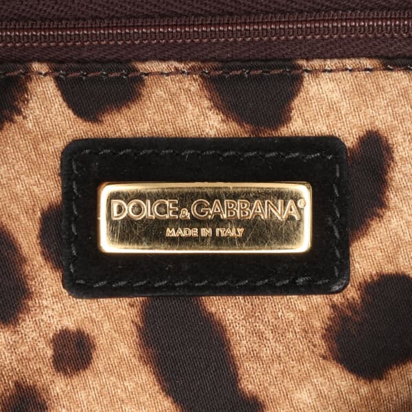 Pre-owned Dolce & Gabbana Crochet Wool Miss Sicily Satchel Gray