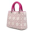 Pikkukuva 2 / 10: Pre-owned Dior Medium Lambskin Cannage Stitched Lady Dior White