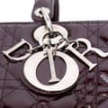 Miniatyrbillede 7 af 10: Pre-owned Dior Large Patent Cannage Lady Dior Purple