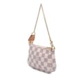 Miniatyrbilde 2 av 9: Pre-owned Louis Vuitton Damier Azur Mini Pochette Accessoires White