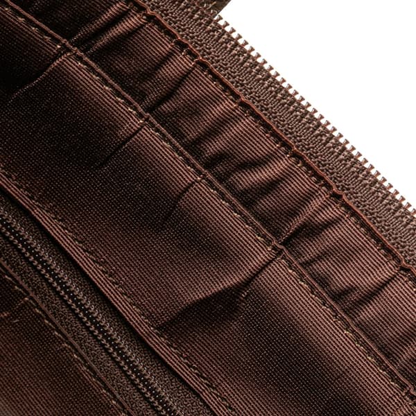 Pre-owned Burberry Haymarket Check Canvas Handbag Brown