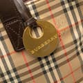 Miniatyrbild 8 av 10: Pre-owned Burberry Haymarket Check Canvas Handbag Brown
