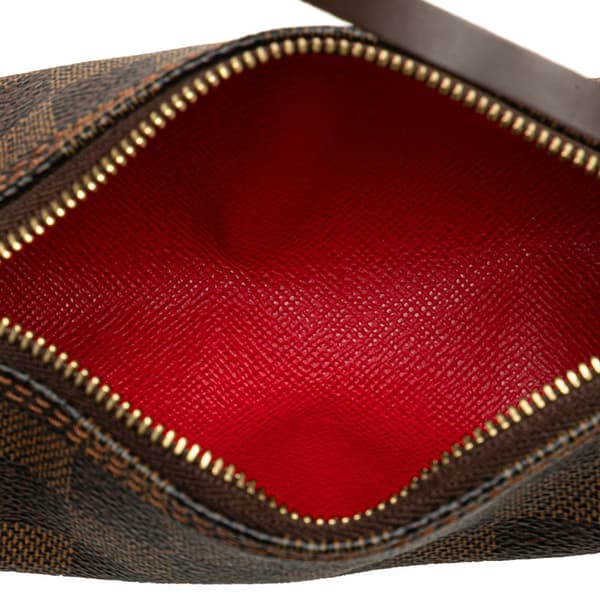 Pre-owned Louis Vuitton Damier Ebene Papillon Pochette Brown