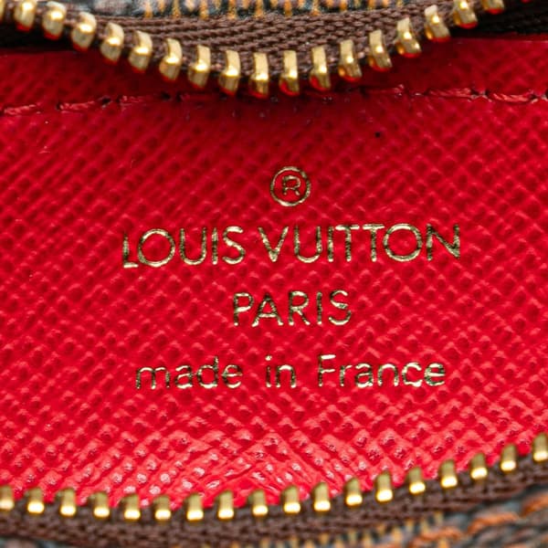 Pre-owned Louis Vuitton Damier Ebene Papillon Pochette Brown