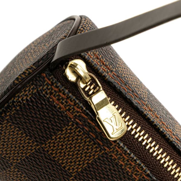 Pre-owned Louis Vuitton Damier Ebene Papillon Pochette Brown
