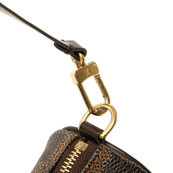 Pre-owned Louis Vuitton Damier Ebene Papillon Pochette Brown