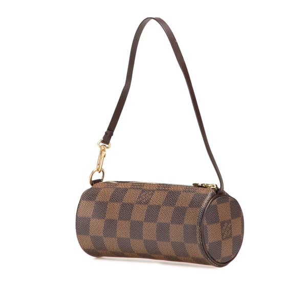 Pre-owned Louis Vuitton Damier Ebene Papillon Pochette Brown