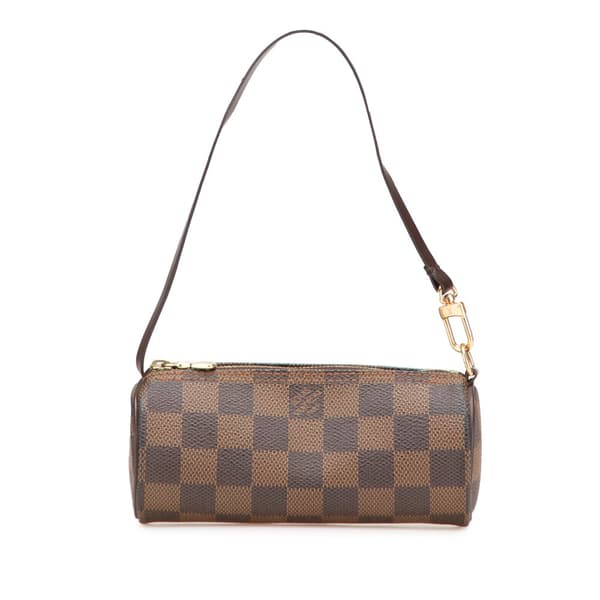 Pre-owned Louis Vuitton Damier Ebene Papillon Pochette Brown