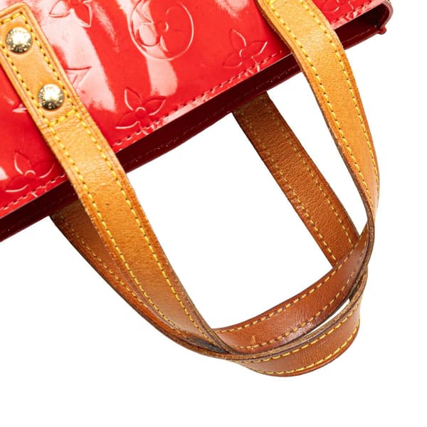 Pre-owned Louis Vuitton Monogram Vernis Reade PM Red