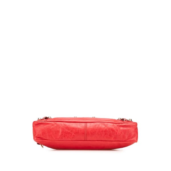 Pre-owned Balenciaga Lambskin Motocross Classic First Giant 12 Satchel Red