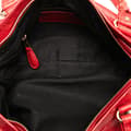 Miniatyrbild 4 av 10: Pre-owned Balenciaga Lambskin Motocross Classic First Giant 12 Satchel Red