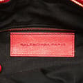 Miniatyrbild 5 av 10: Pre-owned Balenciaga Lambskin Motocross Classic First Giant 12 Satchel Red