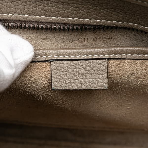 Pre-owned Celine Nano Leather Luggage Tote Brown