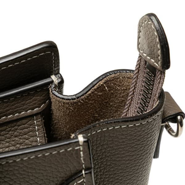Pre-owned Celine Nano Leather Luggage Tote Brown