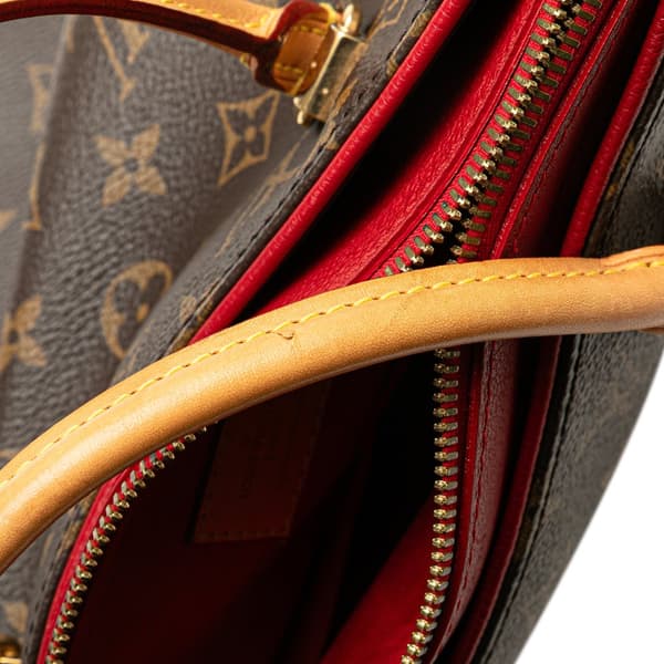 Pre-owned Louis Vuitton Monogram Pallas MM Brown
