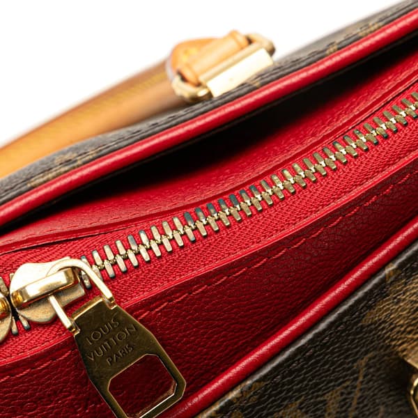 Pre-owned Louis Vuitton Monogram Pallas MM Brown