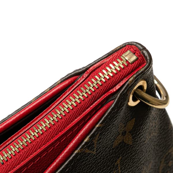 Pre-owned Louis Vuitton Monogram Pallas MM Brown