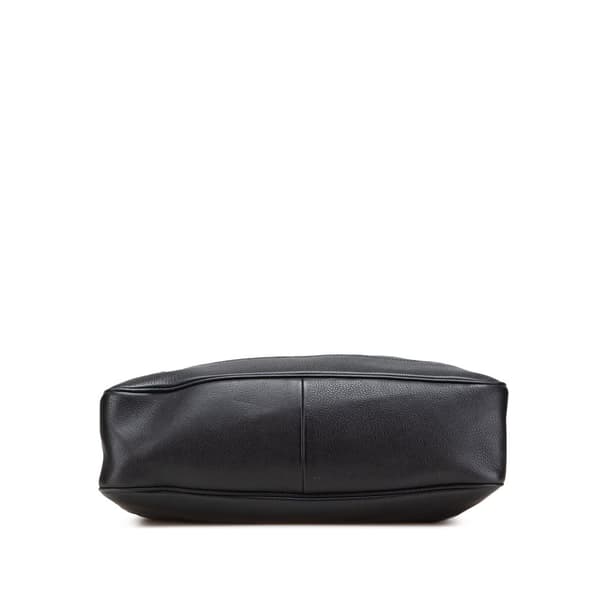Pre-owned Gucci Calfskin Bamboo Diana Satchel Black