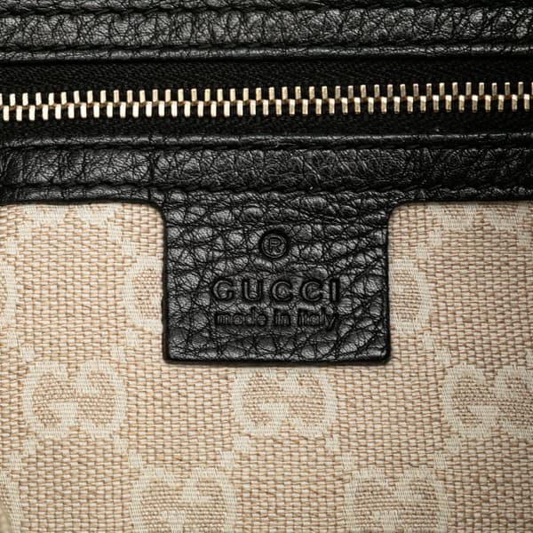 Pre-owned Gucci Calfskin Bamboo Diana Satchel Black