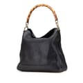 Miniatyrbillede 2 af 10: Pre-owned Gucci Calfskin Bamboo Diana Satchel Black
