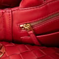 Miniatyrbillede 6 af 10: Pre-owned Bottega Veneta Lambskin Intrecciato East West Andiamo Top Handle Bag Red
