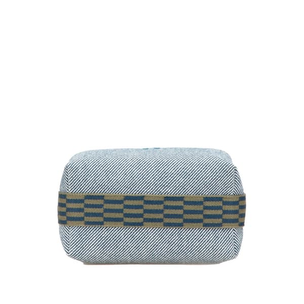 Pre-owned Hermès Small Wool Bride A Brac H Natte Case Blue