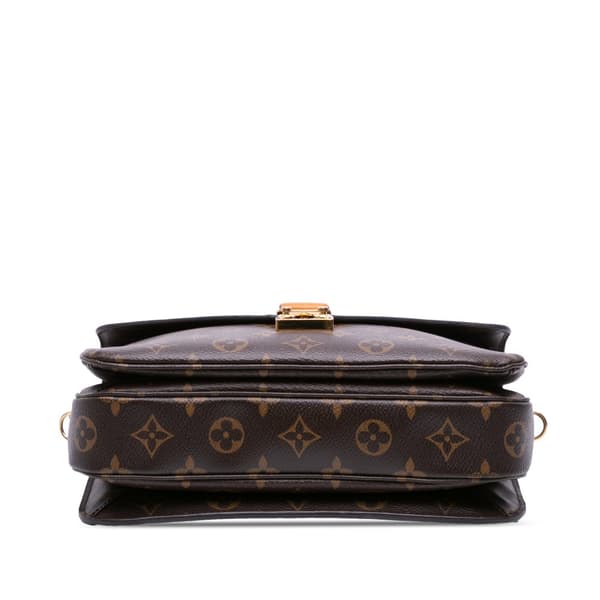 Pre-owned Louis Vuitton Monogram Pochette Metis Brown