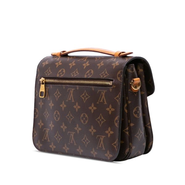 Pre-owned Louis Vuitton Monogram Pochette Metis Brown