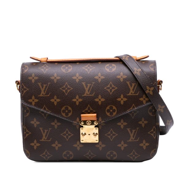 Pre-owned Louis Vuitton Monogram Pochette Metis Brown