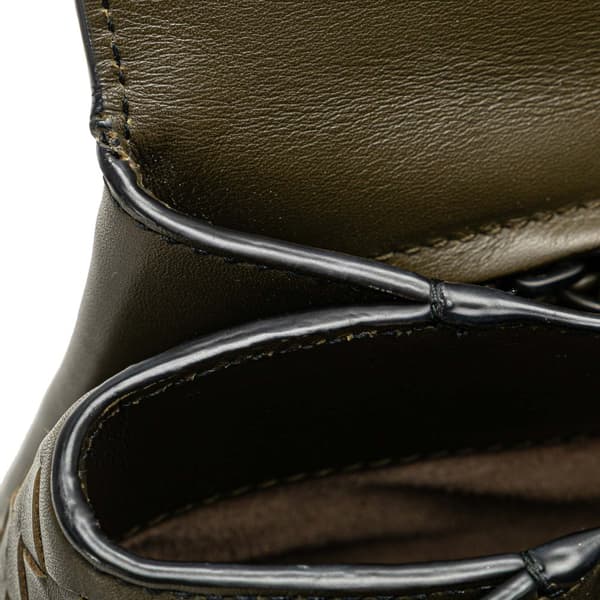 Pre-owned Bottega Veneta Medium Intrecciato Trimmed Nappa Piazza Satchel Brown