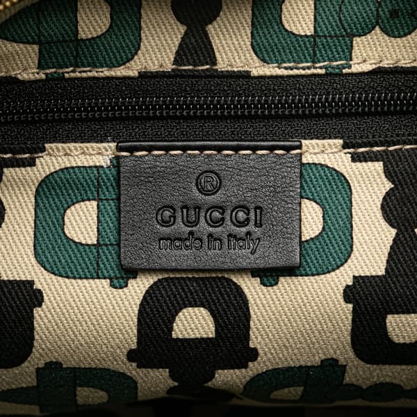 Pre-owned Gucci Guccissima Abbey D Ring Handbag Black
