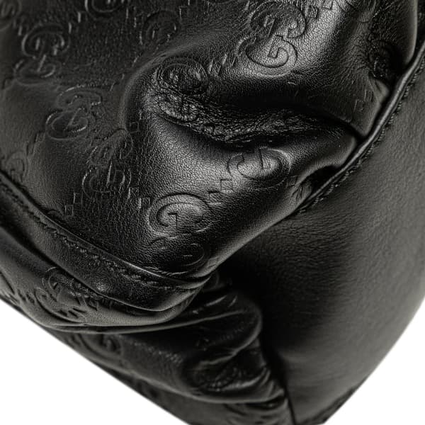 Pre-owned Gucci Guccissima Abbey D Ring Handbag Black