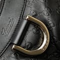Miniatyrbild 9 av 10: Pre-owned Gucci Guccissima Abbey D Ring Handbag Black