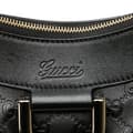 Miniatyrbild 10 av 10: Pre-owned Gucci Guccissima Abbey D Ring Handbag Black