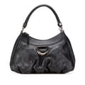Miniatyrbild 1 av 10: Pre-owned Gucci Guccissima Abbey D Ring Handbag Black