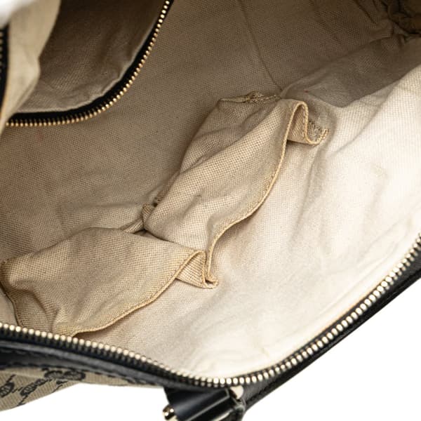 Pre-owned Gucci GG Canvas Web Joy Boston Bag Brown