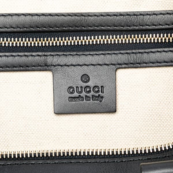 Pre-owned Gucci GG Canvas Web Joy Boston Bag Brown