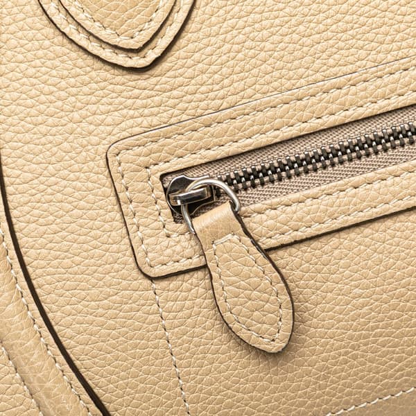 Pre-owned Celine Nano Leather Luggage Tote Brown