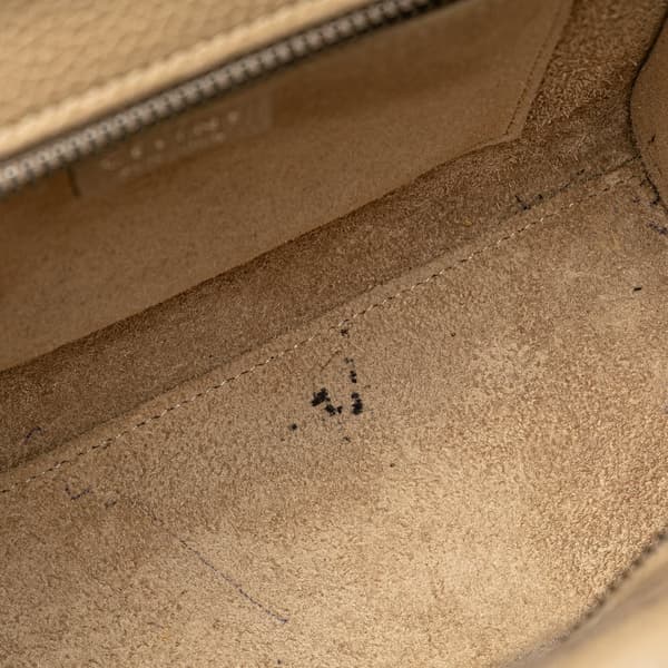 Pre-owned Celine Nano Leather Luggage Tote Brown