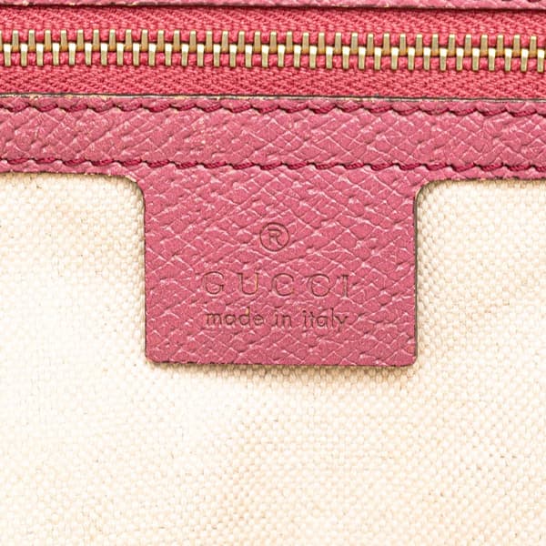 Pre-owned Gucci Medium GG Canvas Bree Satchel Brown