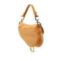 Miniatyrbilde 2 av 10: Pre-owned Dior Mini Velvet Crystal Embellished Saddle Bag Orange