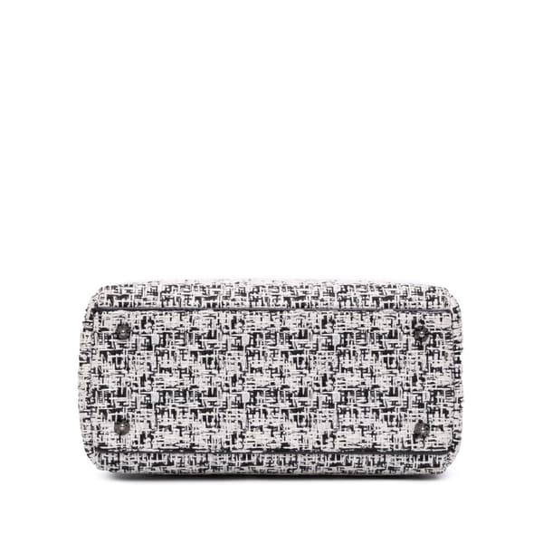 Pre-owned Dior Medium Tweed Lady Dior White