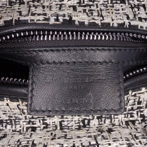 Pre-owned Dior Medium Tweed Lady Dior White